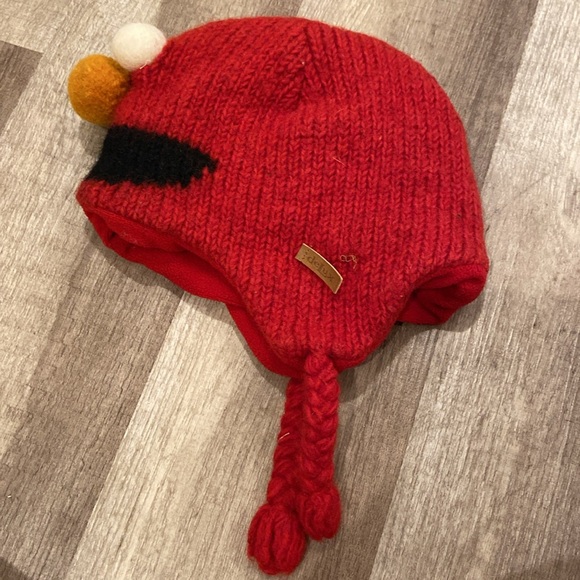 Handmade kids Elmo wool hat - Picture 2 of 7